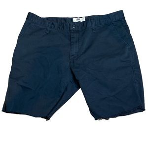Vans black raw hem shorts | Men's size 36